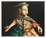 L'enfant aux trois cerises by Georges Mazilu, 2022, cromolitografie, sold Oct 2022