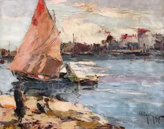 Veliere by Rudolf Négely, 1928, ulei pe pânză, offered Sep 2022