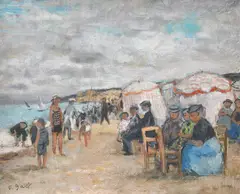 Francisc Gall, Plajă la Granville, ulei pe pânză