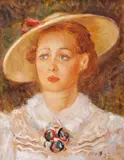 Bob (Gheorghe) Bulgaru, Melancolie, 1937, ulei pe carton