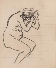 Studiu de nud by Nicolae Tonitza, cărbune pe hârtie, sold Sep 2022