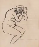 Nicolae Tonitza, Studiu de nud, cărbune pe hârtie
