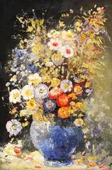 Vas cu flori de câmp by Coman Ardeleanu, ulei pe carton, sold Sep 2022