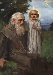Înger păzitor by Aurel Naray, 1909, ulei pe pânză, offered Sep 2022