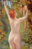 Aurel Bordenache, La scăldat, 1969, ulei pe placaj