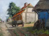 Dimitrie Szilaghi, Colț de casă albastră, ulei pe pânză