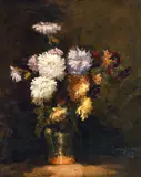 Eugenia Iordănescu, Crizanteme, 1909, ulei pe pânză