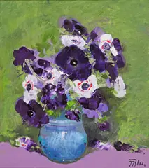 Panseluțe by Nicolae Blei, ulei pe pânză, sold Sep 2022