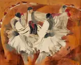 Nicolae Constantin, Horă, ulei pe pânză