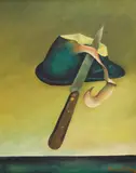 Dan Hatmanu, Clochard, 1992, ulei pe carton