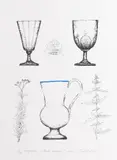 Ștefan Câlția, Două pahare, 2021, serigrafie