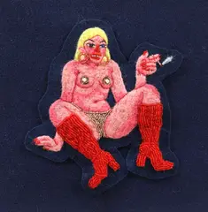 Coca by Alina Marinescu, 2022, lână, fetru, mărgele, ață colorată, offered Sep 2022