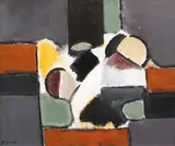 Ion Pacea, În atelier, ulei pe pânză lipită pe carton