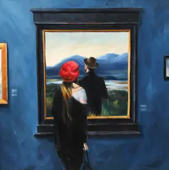 Mihaela Secobeanu, An Open Window, 2018, ulei pe pânză