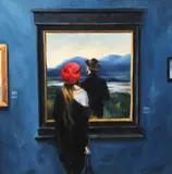 Mihaela Secobeanu, An Open Window, 2018, ulei pe pânză
