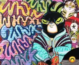 Coon One & Whyx, Modular Sensations (I), acrilic și spray pe pânză