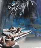 Sergiu Laslo, Beach, 2017, ulei pe pânză