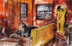 Disaster Room by Andrei Tiba, 2018, ulei pe pânză, sold Sep 2022
