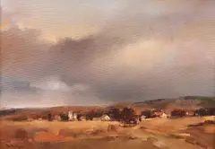 Radu Darânga, Peisaj flamand, 1984, ulei pe pânză