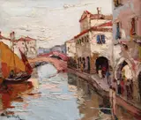 Chioggia by Rudolf Négely, ulei pe pânză, sold Jul 2022