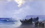 Plecarea la pescuit by Dimitrie Florian, ulei pe pânză, sold Jul 2022