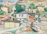 Emil Nicolescu, Balcic, 1932, acuarelă pe hârtie
