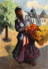 Dimitrie Szilaghi, Florăreasă, ulei