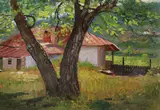 Dimitrie Florian, Căsuța de la țară, 1941, ulei pe carton