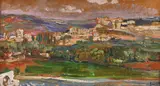 Mihail Simonidy, Peisaj din Avignon, 1929, ulei pe carton