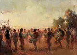 Nicolae Furduescu, Zi de sărbătoare, ulei pe carton
