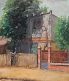 Constantin Vlădescu, Peisaj cu casă, ulei pe pânză