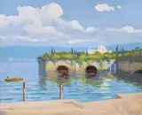 George Catargi, Vedere din Italia, ulei pe carton