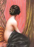 Mişu Teişanu, Nud cu spatele, pastel pe hârtie