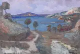 Gheorghe Urumoff-Caliacra, Balcic, ulei pe pânză lipită pe carton