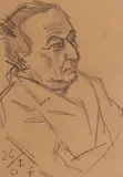 Theodor Pallady, Portret de bărbat, 1951, crieon pe hârtie