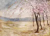Primăvară by Eugenia Filotti Atanasiu, ulei pe carton, sold Jul 2022