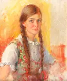 Aurel Bordenache, Tânără din Codlea, 1975, ulei pe pânză