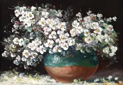 Coman Ardeleanu, Flori de măr, ulei pe carton