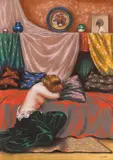 Mişu Teişanu, Boudoir, pastel pe hârtie lipită pe carton