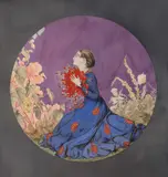 Mişu Teişanu, Muza florilor, creion și acuarelă  pe hârtie