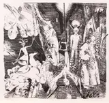 Ștefan Câlția, Golemul, 1987, litografie