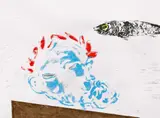 Felix Aftene, Pescarul Alaric, 2018, acuarelă, creion și acrilic pe hârtie
