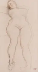 Nud by Corneliu Baba, 1971, creioane colorate și pastel pe hârtie, sold Jul 2022