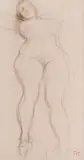 Corneliu Baba, Nud, 1971, creioane colorate și pastel pe hârtie