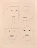 Victor Brauner, Et les objets vitalisés sont maintenant impérissables (seria Codex d'un visage), 1962, gravură cu acul