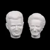 Irina Mihaiu Damaskin, The Dictators. Salt and Pepper, porțelan de Limoges, ardere la 1240 °C