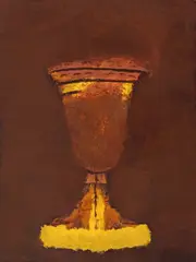 Potir by Florin Mitroi, 1974, tempera pe placaj, offered Jul 2022