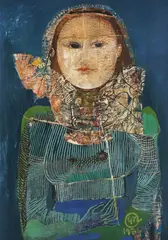 Georgeta Năpăruș, Prințesă, 1974, ulei pe pânză lipită pe carton