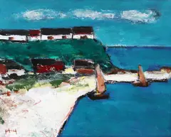 Marină by Ion Pacea, ulei pe pfl, sold Jul 2022