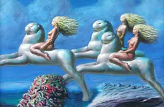 Sabin Bălașa, Mesaj de pace, 1994, ulei pe pânză